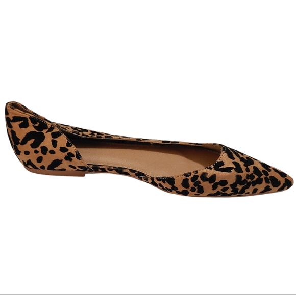 ASOS Wide Fit Virtue d'orsay pointed ballet flats in leopard Women's Size 9 - Picture 3 of 8